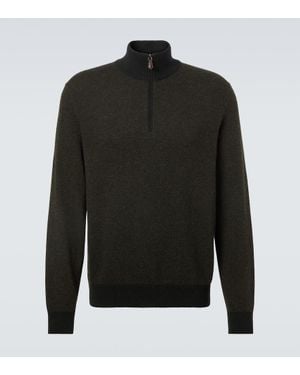 Loro Piana Roadster Cashmere Half-Zip Sweater - Black