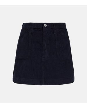 RE/DONE Minirock 70S Aus Baumwoll-Cord - Blau