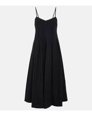 Asceno Midikleid Kate Aus Baumwolle - Schwarz
