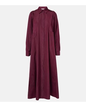 Max Mara Pucci Pleated Taffetta Maxi Dress - Purple