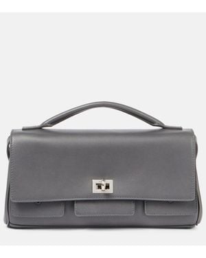 Balenciaga Bel Air Leather Crossbody Bag - Metallic