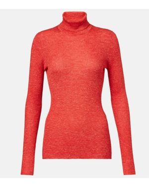 Gabriela Hearst Aldona Cashmere, Silk, And Hemp Turtleneck - Red