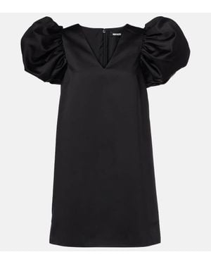 ROTATE BIRGER CHRISTENSEN Puff-Sleeve Satin Minidress - Black