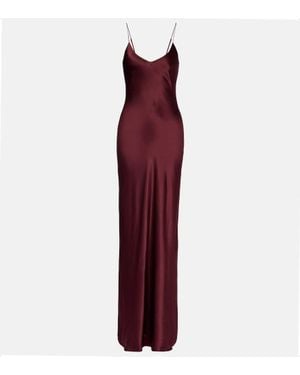 Nili Lotan Robe Cami Aus Seidencharmeuse - Lila
