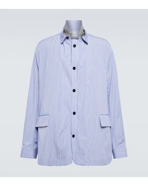 Sacai Striped Cotton Shirt - Blue