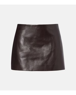 KHAITE Minirock Jett Aus Leder - Schwarz