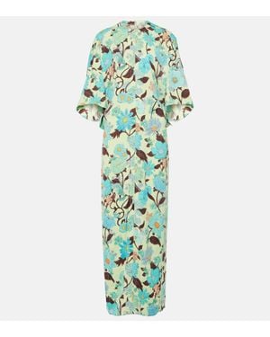 Stella McCartney Abito Lungo Con Stampa - Verde