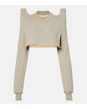 Rick Owens Felpa Cropped - Neutro