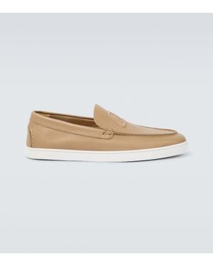 Christian Louboutin Slip-Ons Varsiboat Aus Leder - Weiß