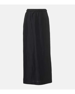 The Row Maxirock Saul Aus Voile - Schwarz