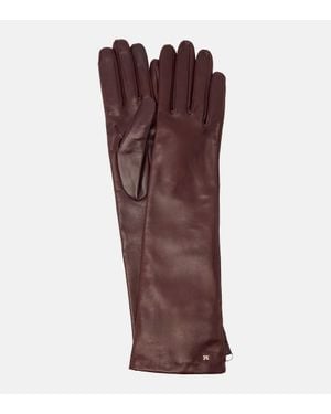 Max Mara Guantes De Piel - Marrón
