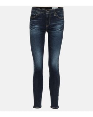 AG Jeans Mid-Rise Skinny Jeans The Legging Ankle - Blau