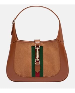 Gucci Sac Jackie 1961 Medium En Daim - Marron