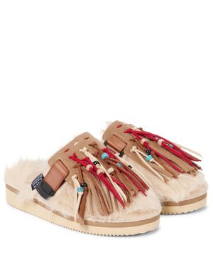 Alanui X Suicoke Zavo Faux Fur Slippers - Multicolour