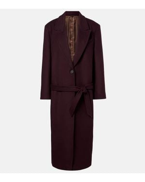 The Attico Wool-Blend Twill Coat - Red