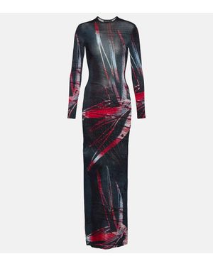 Louisa Ballou Bedrucktes Maxikleid Aus Jersey - Blau