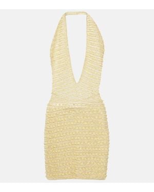 AYA MUSE Minikleid Mit Pailletten - Mettallic