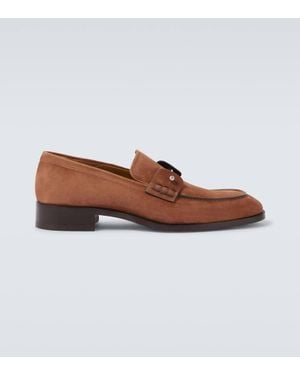 Christian Louboutin Chambelimoc Leather Loafers - Brown