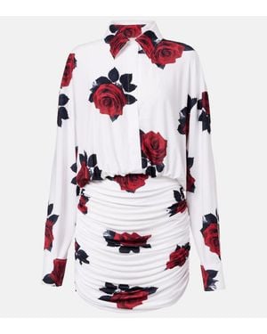 Norma Kamali Printed Jersey Minidress - Pink