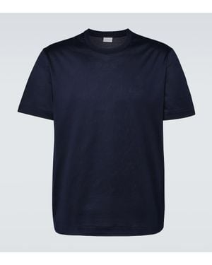 Brioni T-Shirt Aus Baumwoll-Jersey - Blau