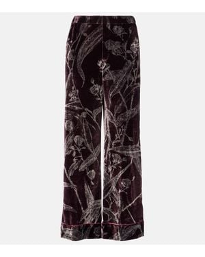 La DoubleJ Floral Satin Pyjama Trousers - Multicolour