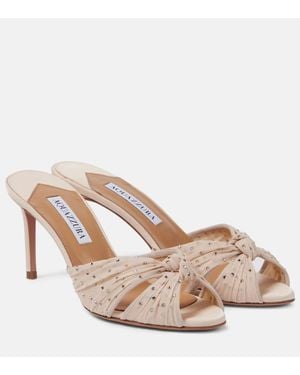 Aquazzura Pantoletten Slow Kisses 75 - Pink