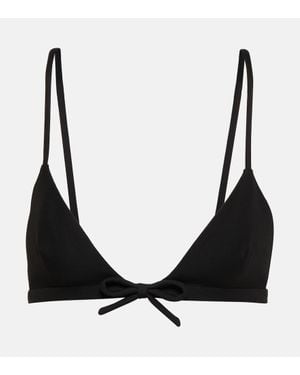 Valentino Bralette De Lana Y Seda - Negro