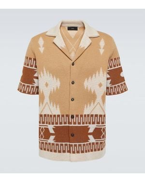 Alanui Icon Piquet Cotton Jacquard Shirt - Natural