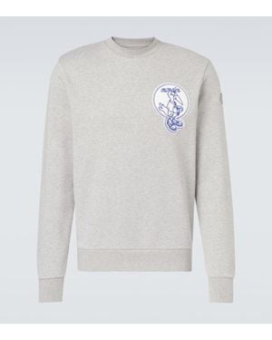 Moncler Sweatshirt Aus Baumwolle - Weiß