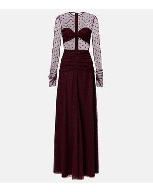 Rebecca Vallance Robe Longue Barbera En Tulle - Violet