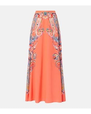 ワンピース ETRO Women Mid Skirts WRHA0332 99IAD24A0251 ORANGE Orange Etro Skirts for Women | Lyst