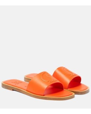 Christian Louboutin Pantoletten Cl Aus Leder - Orange