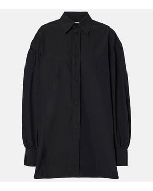 Plan C Oversize-Hemd Aus Crepe - Schwarz