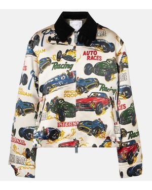 Sacai Giacca Blouson Con Stampa - Multicolore