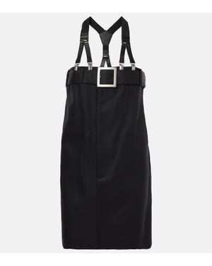 Jean Paul Gaultier Virgin Wool Minidress - Black