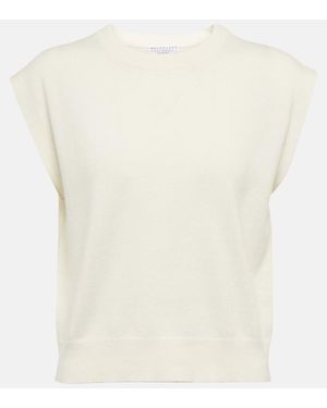 Brunello Cucinelli Top Aus Kaschmir - Weiß