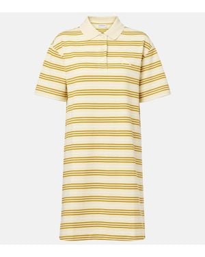 Burberry Minikleid Icon Stripe Aus Baumwoll-Pique - Gelb