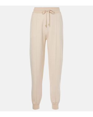 Loro Piana Viera Cotton, Silk, And Cashmere Sweatpants - Natural