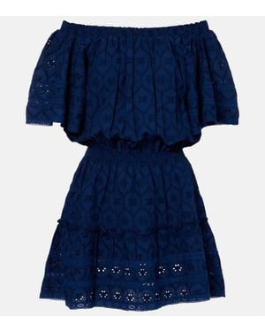 Melissa Odabash Robe Micha A Broderies Anglaises - Bleu