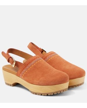 See By Chloé Pheebe Suede Clogs - Brown