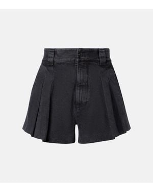 FRAME The Structural Denim Shorts - Black