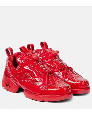 Noir Kei Ninomiya Studded Brogue Trainers - Red