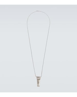 Rick Owens Halskette Crystal Trunk Charm - Weiß