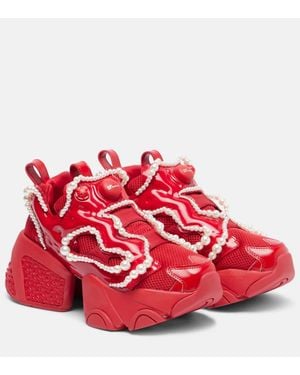 Noir Kei Ninomiya X Reebok Verzierte Plateau-Sneakers - Rot