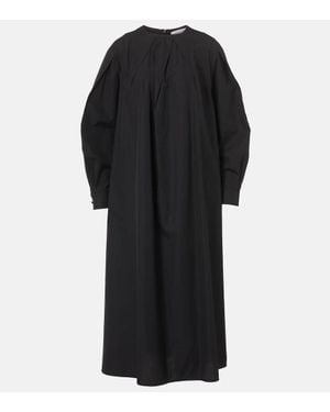 Max Mara Liriche Cotton Poplin Midi Dress - Black
