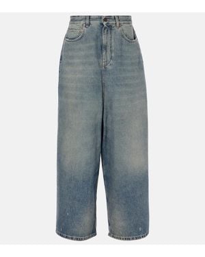 Balenciaga Wide-Leg Jeans - Blue