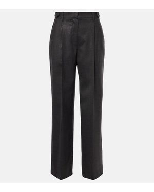 Brunello Cucinelli Weite Hose Aus Einem Wollgemisch - Grau