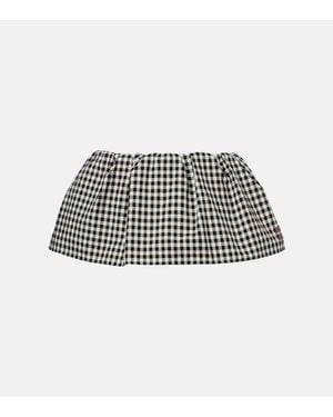 Miu Miu Minirock Bubble Aus Baumwolle - Schwarz