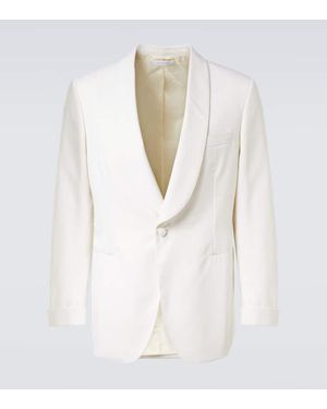 Brioni Blazer En Laine Vierge - Blanc