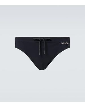Gucci Logo Swim Briefs - Black